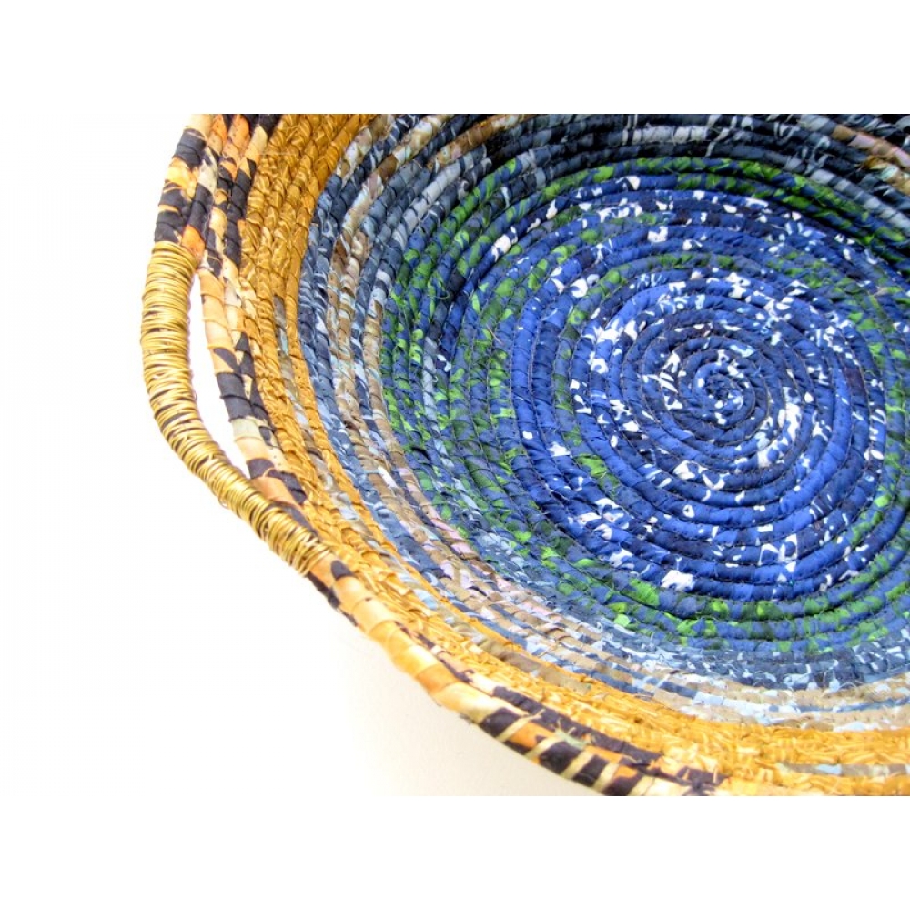 Coiled fabric bowl, wire Birgitte Hendricks